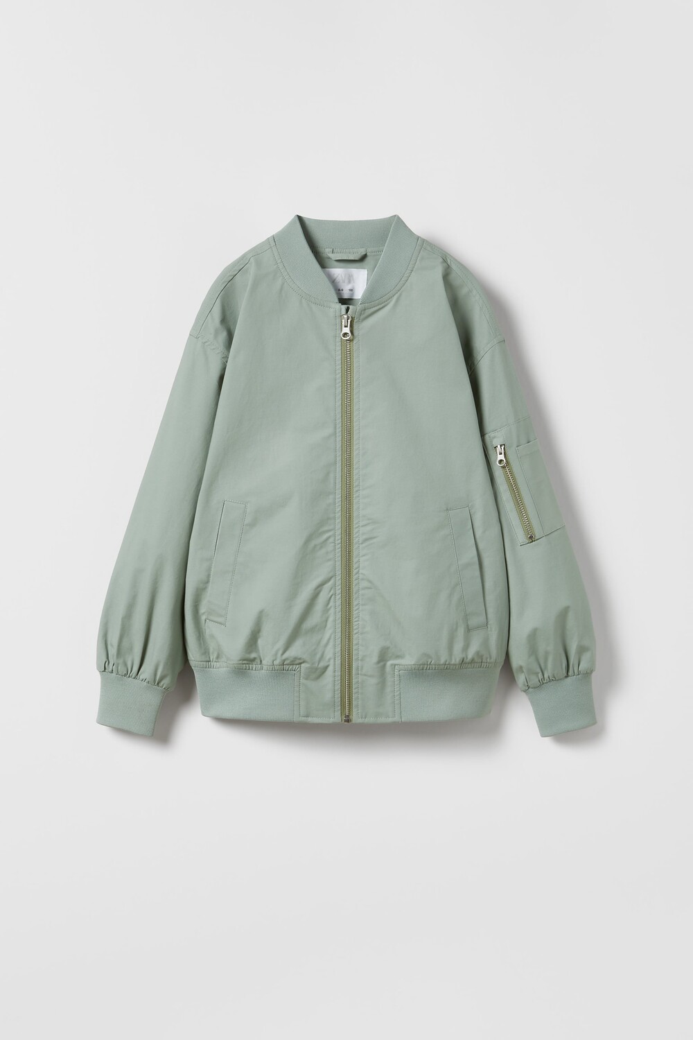 

Куртка-бомбер из хлопка Zara, синий