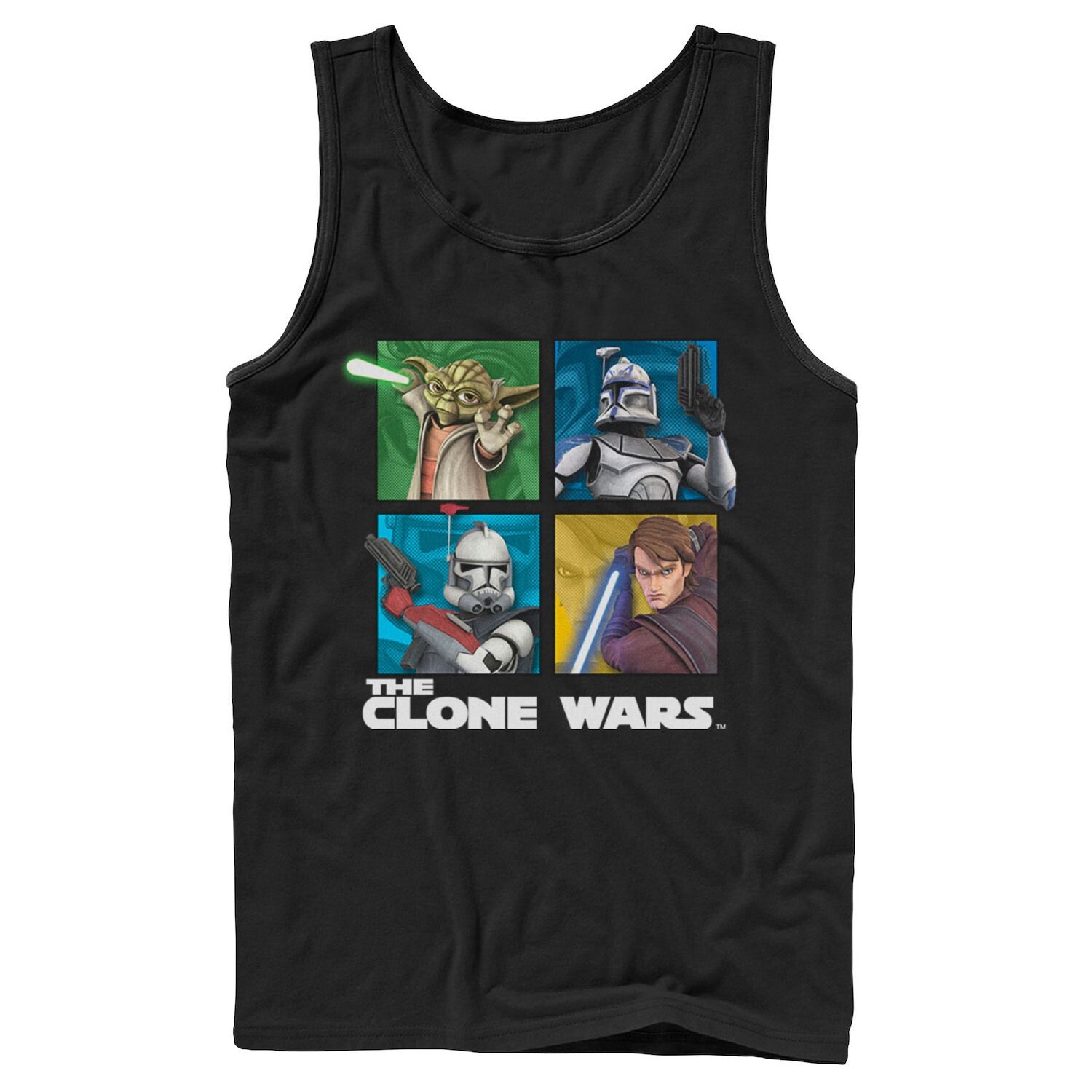 

Мужская майка Star Wars: The Clone Wars Group Shot Box Up Licensed Character