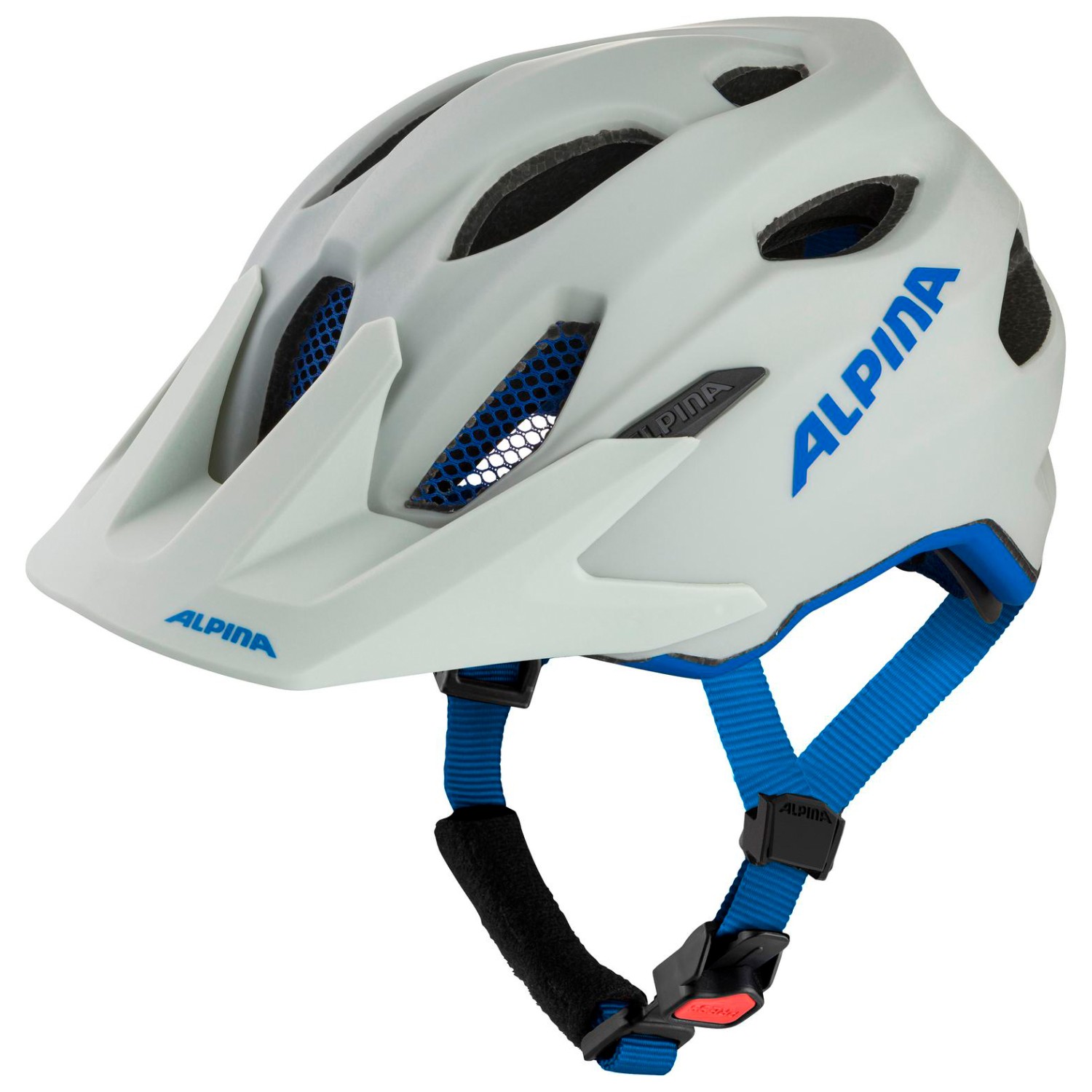 цена Велосипедный шлем Alpina Carapax Junior, цвет Smoke/Grey Blue Matt
