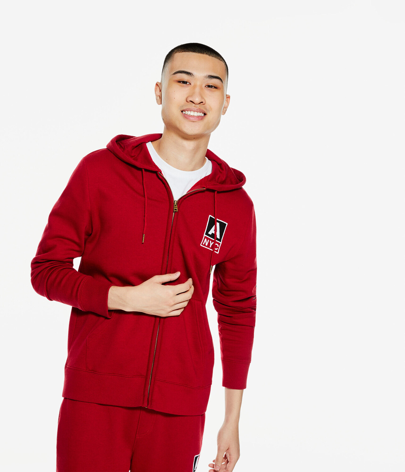 

Толстовка с молнией во всю длину NYC Heritage Aeropostale, красный