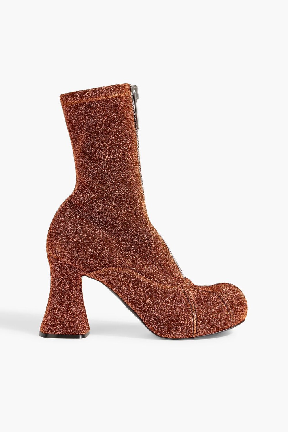 

Ботильоны эластичной вязки с эффектом металлик Groove Stella Mccartney, коричневый