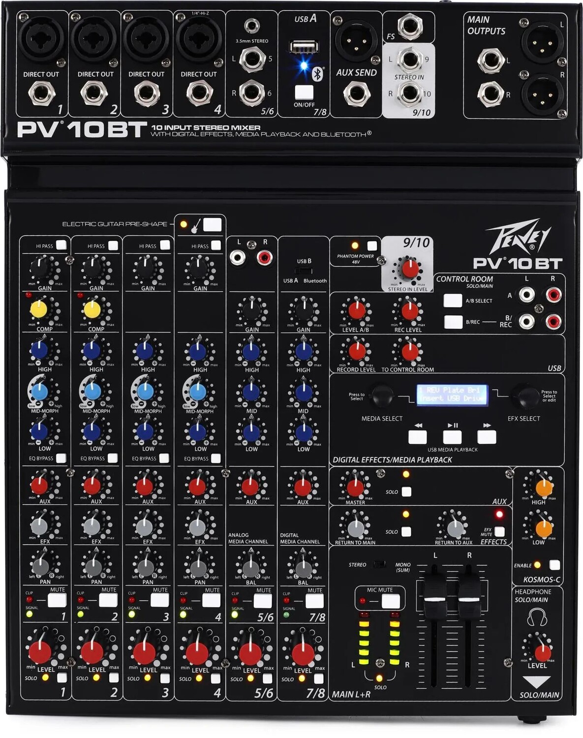 

Peavey PV 10 BT-микшер с Bluetooth и эффектами