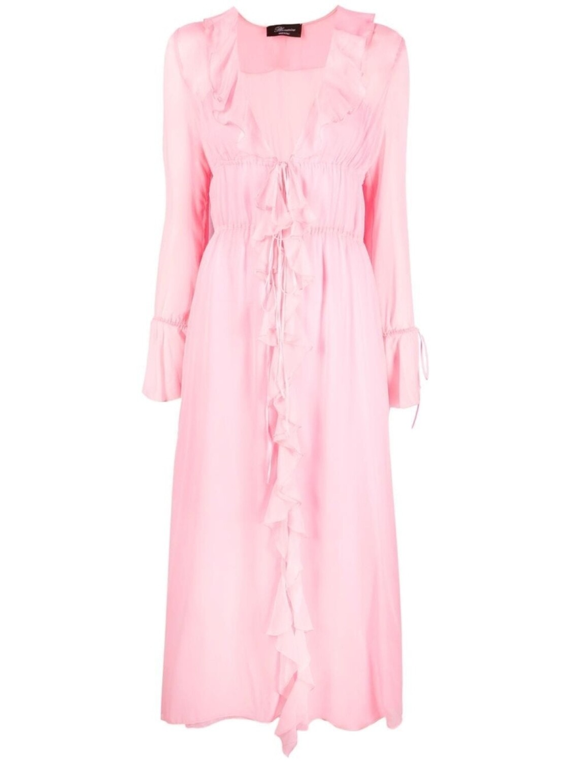 

Blumarine платье макси с оборками, розовый