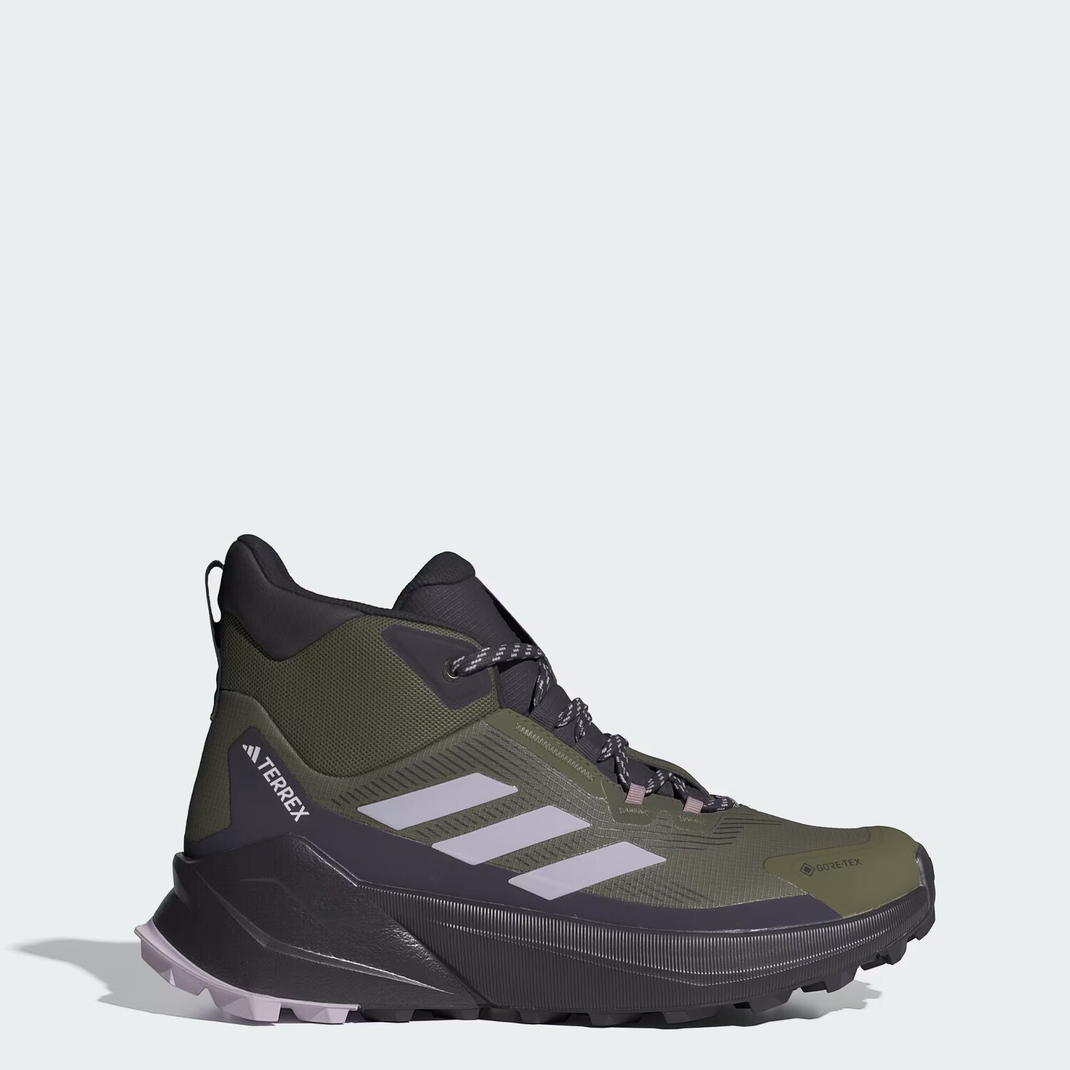 

Походные туфли Terrex Trailmaker 2.0 Mid Gore-Tex Adidas, цвет Olive Strata/Silver Dawn/Aurora Black