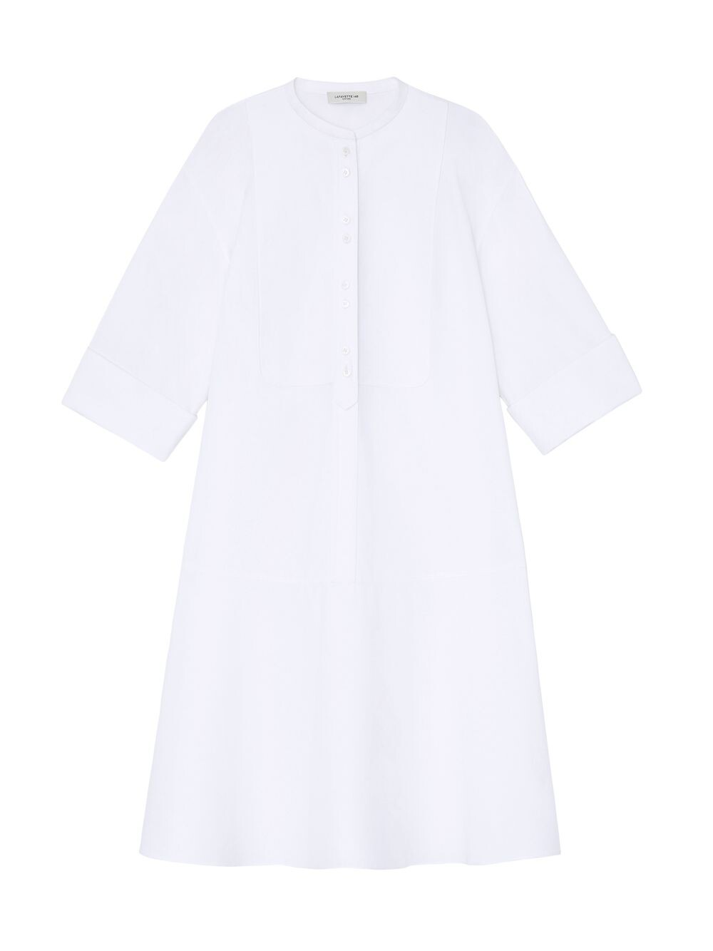 

Мини-платье-смокинг с нагрудником спереди Lafayette 148 New York, белый