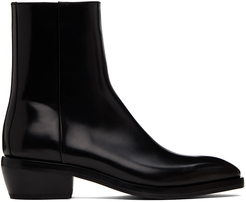 

Черные ботинки с квадратным носком Ferragamo, Черный