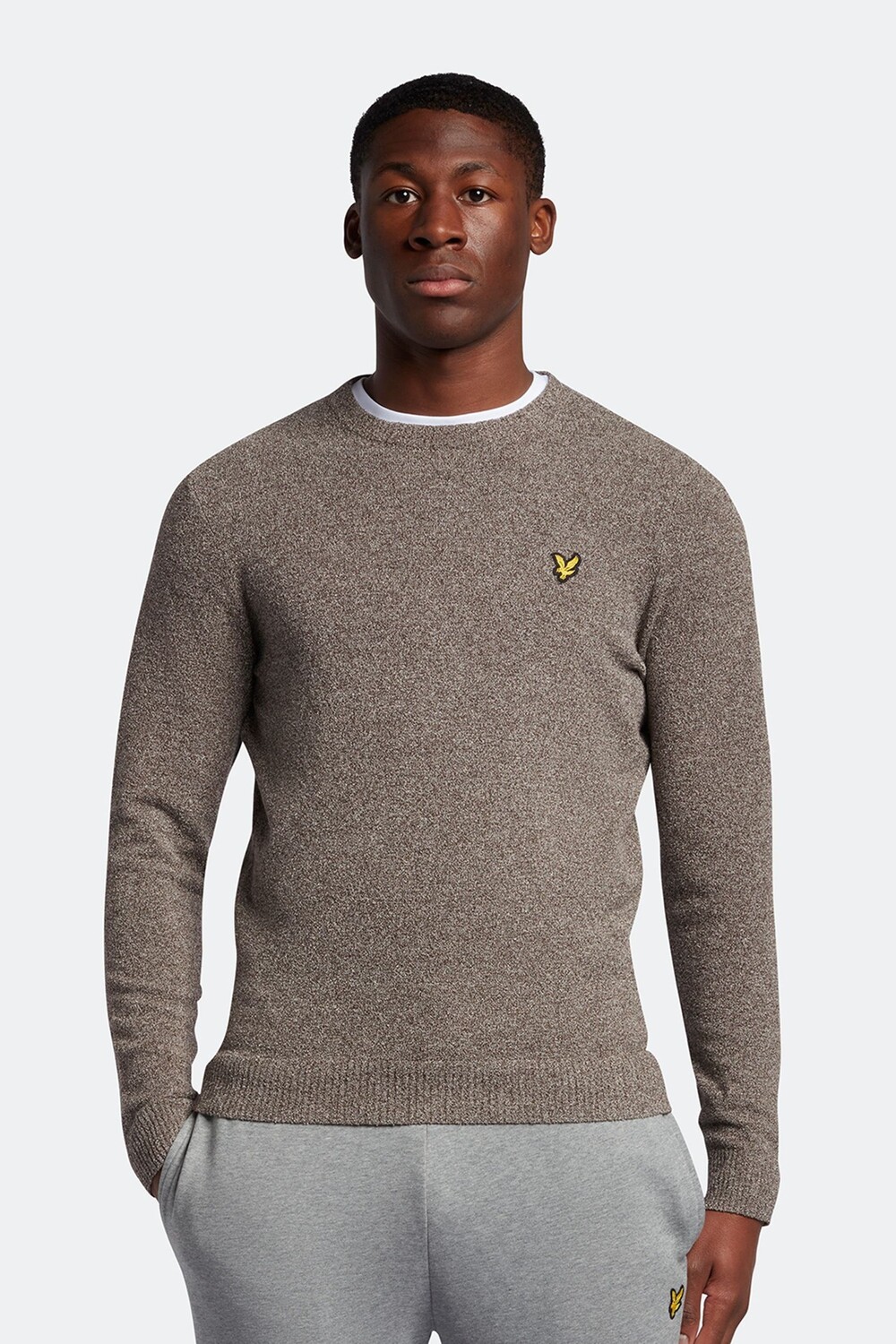 

Коричневый свитер-букле Lyle & Scott, коричневый