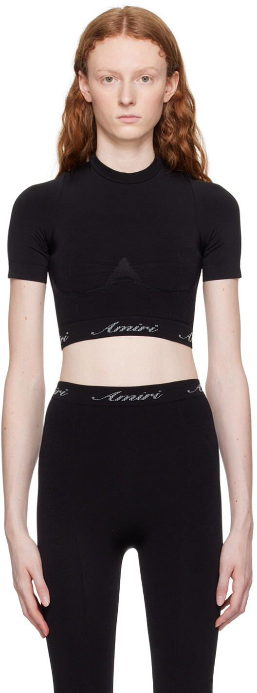 

AMIRI Черный бесшовный топ