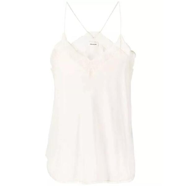 

Футболка lace-trim tank top Zadig & Voltaire, белый