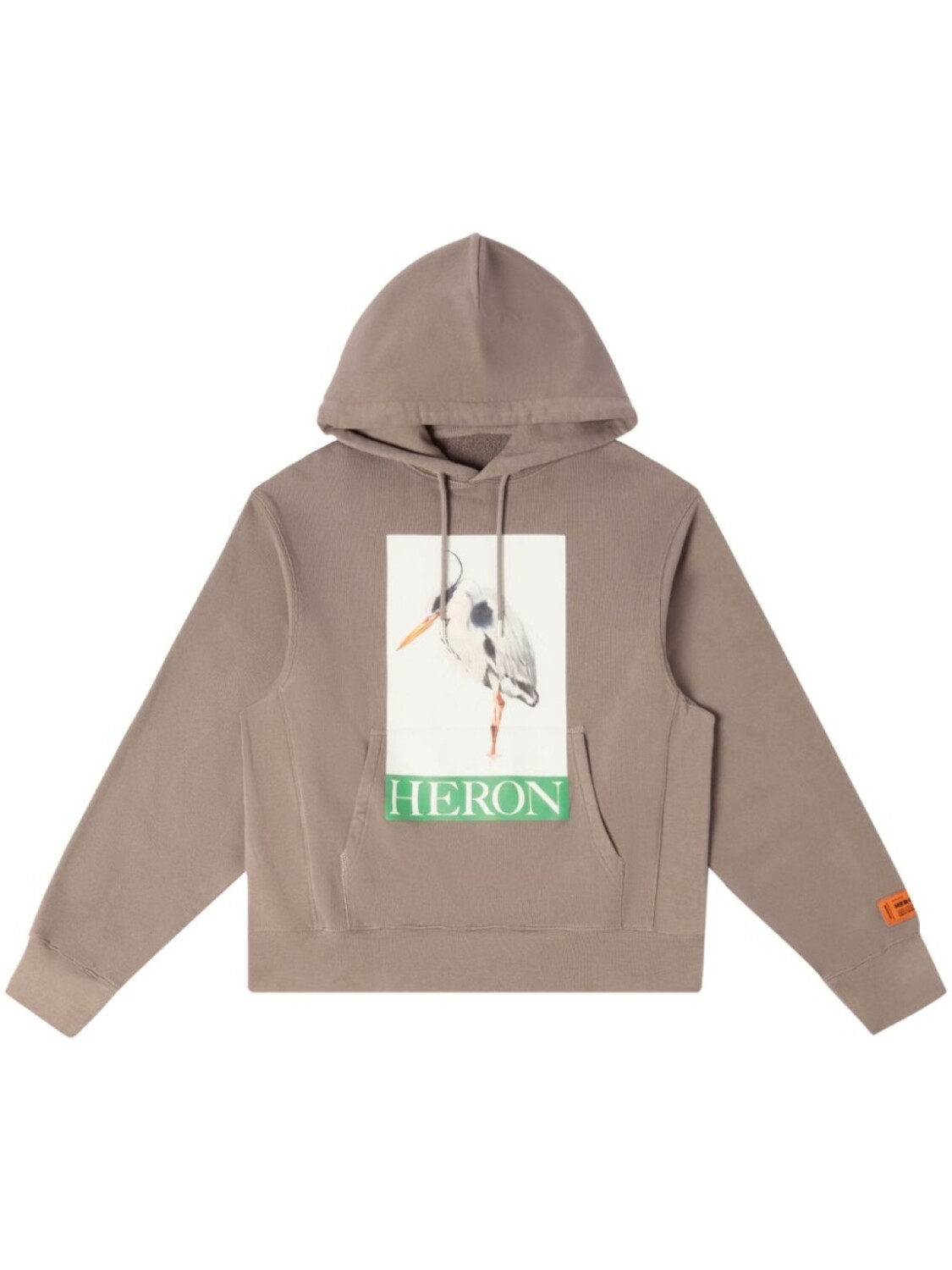 

Heron Preston худи с кулиской и фотопринтом, серый