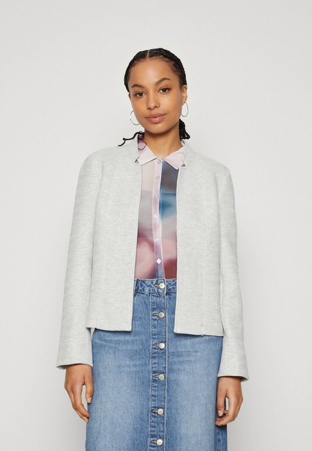 

Блейзер ONLIPSA LINEA ONLY, цвет light grey melange