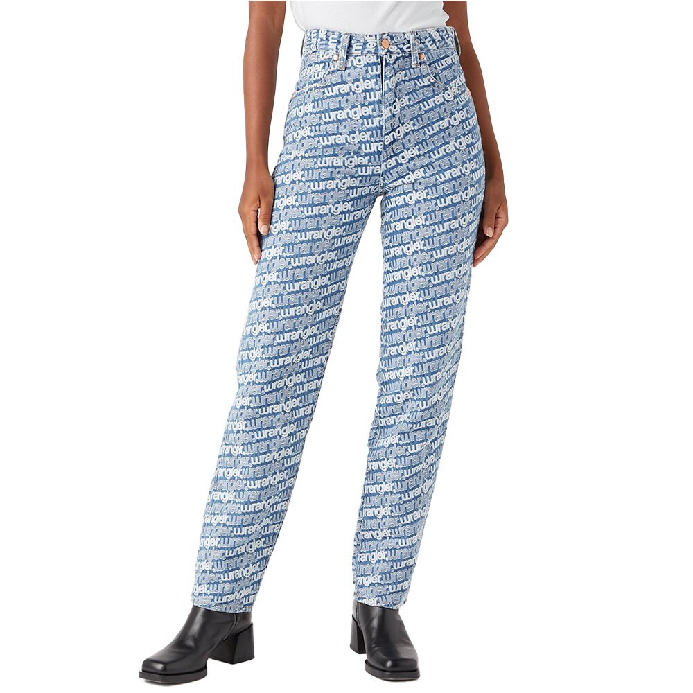 

Джинсы Wrangler 112343598 Mom Straight Fit, синий