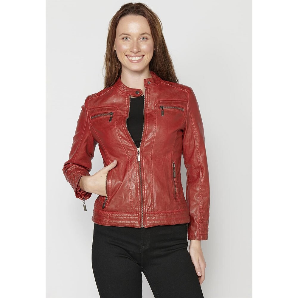 

Куртка Koroshi 2312JA08 Leather, красный