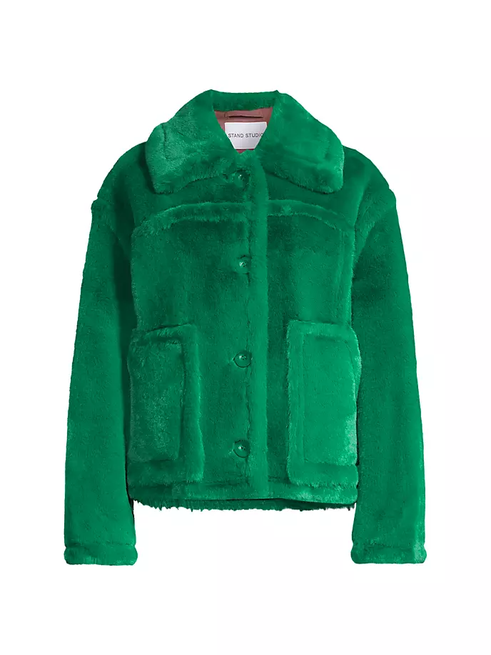 Плюшевая куртка Xena из искусственного меха Stand Studio, цвет jade green держатель для удилища daiwa rod stand tb25 green