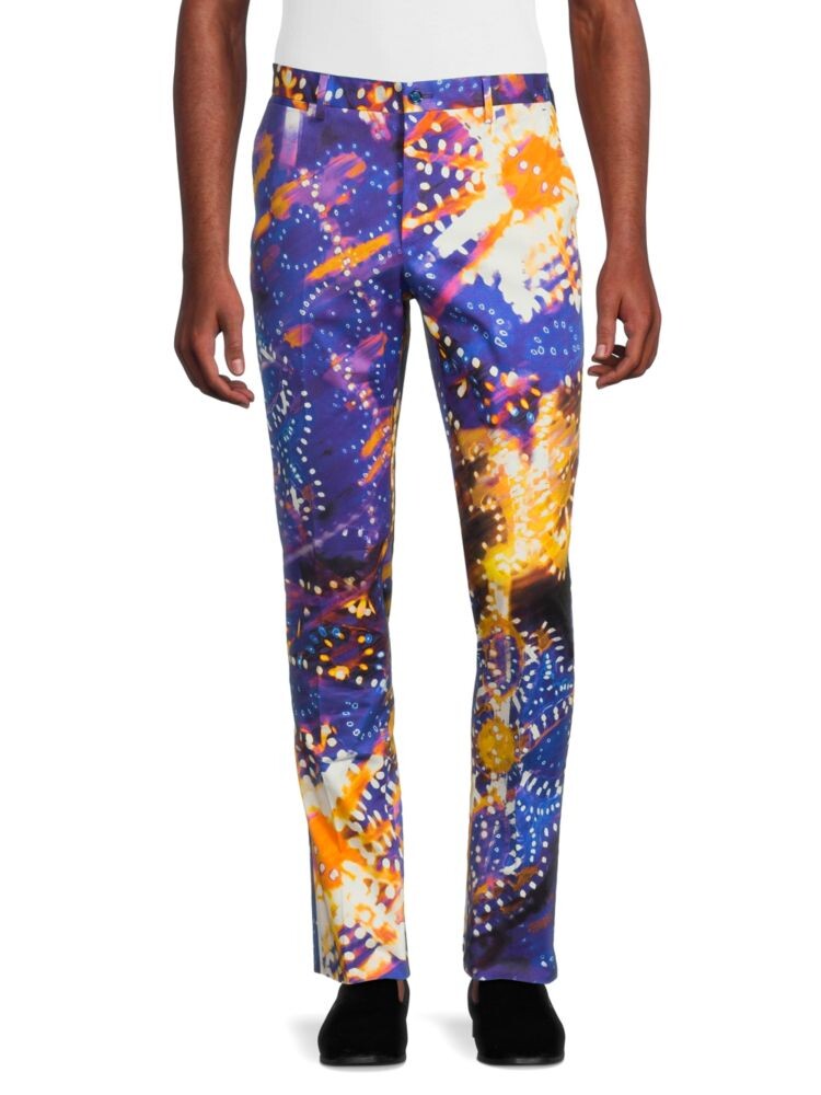 

Брюки с высокой посадкой и принтом Dolce & Gabbana, цвет Blue Multi