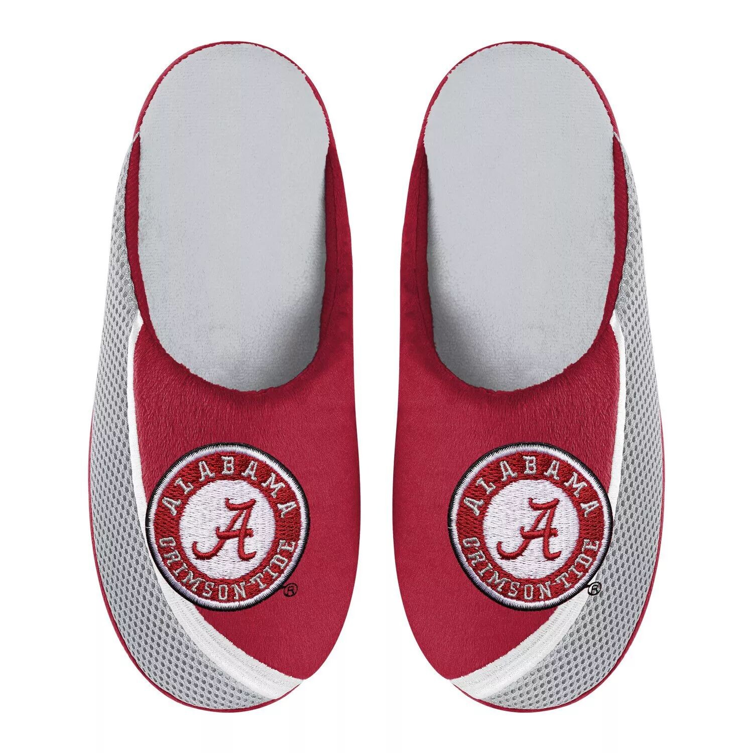 

Мужские тапочки FOCO Alabama Crimson Tide с большим логотипом и цветными краями