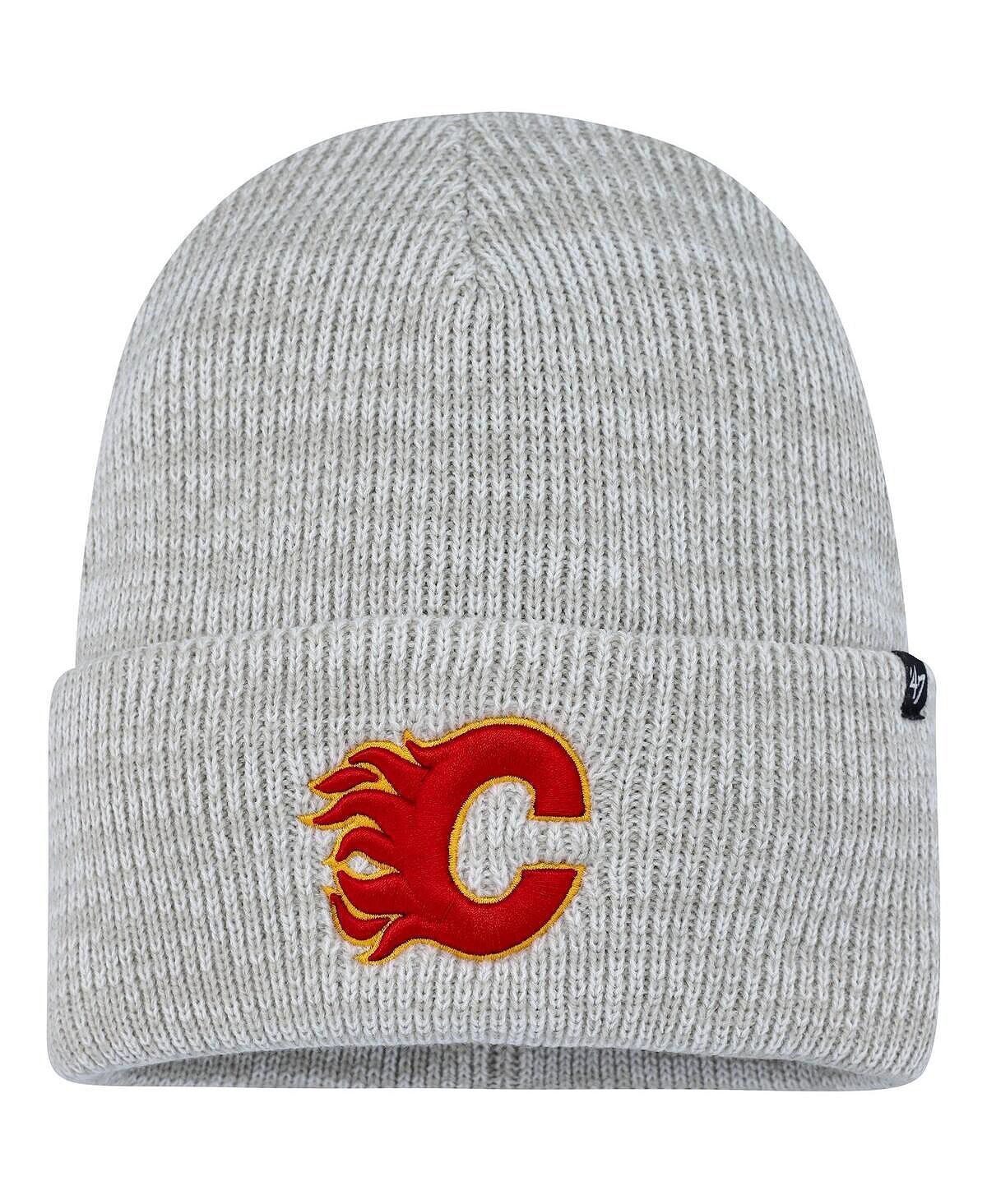 

Мужская серая вязаная шапка с манжетами Calgary Flames Brain Freeze '47 Brand
