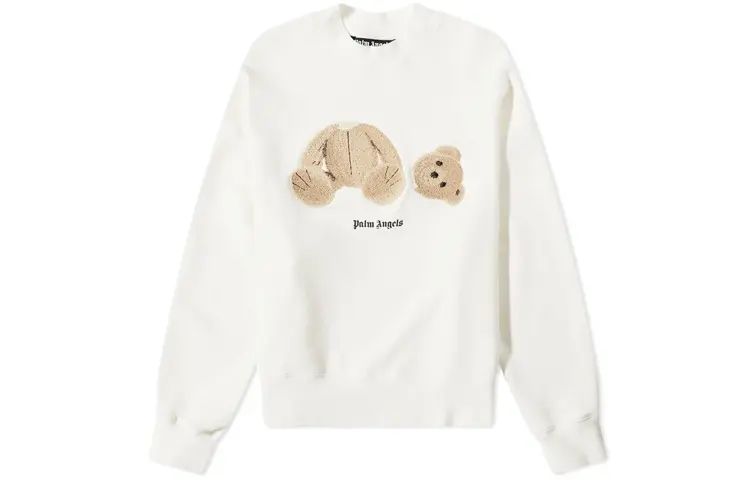 

Толстовка Palm Angels Bear 0360 с круглым вырезом, белый