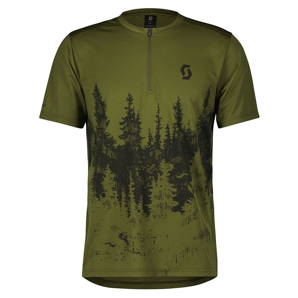 

Мотоджерси с коротким рукавом Scott Trail Flow Zip, зеленый