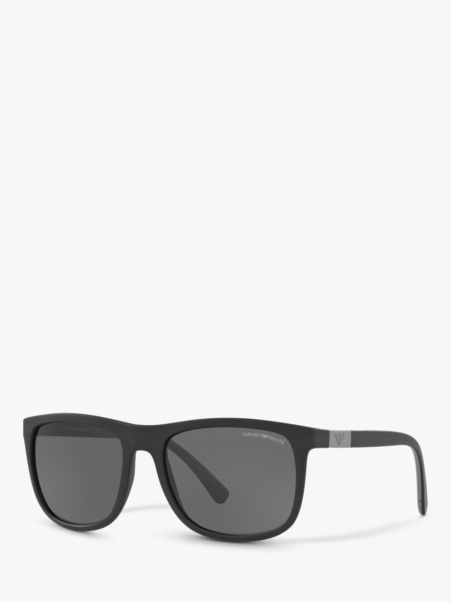 EA4079 Мужские квадратные солнцезащитные очки Emporio Armani, матовый черный/серый солнцезащитные очки emporio armani квадратные оправа металл с защитой от уф для женщин фиолетовый