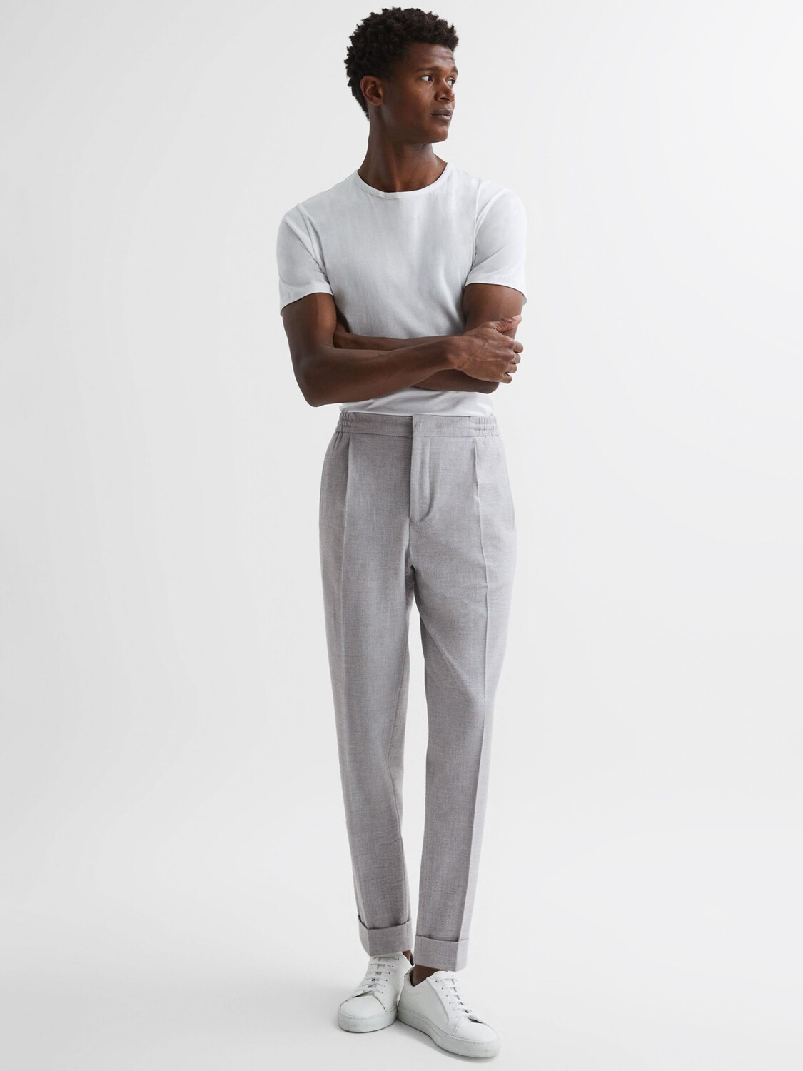 

Брюки Reiss Berry на кулиске, серые, Серый