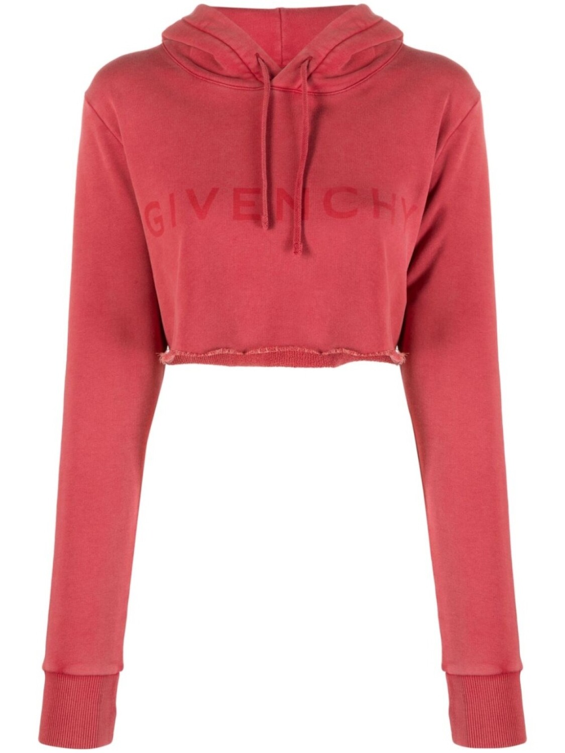 

Givenchy укороченное худи с логотипом, красный