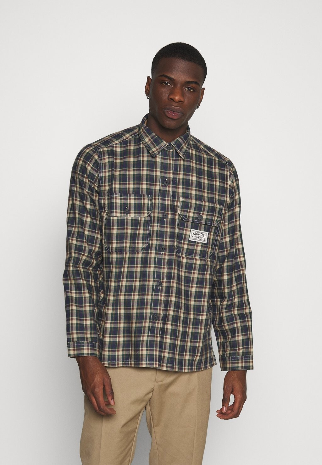 

Рубашка UNISEX DETROIT Kaotiko, темно-синий, бежевый