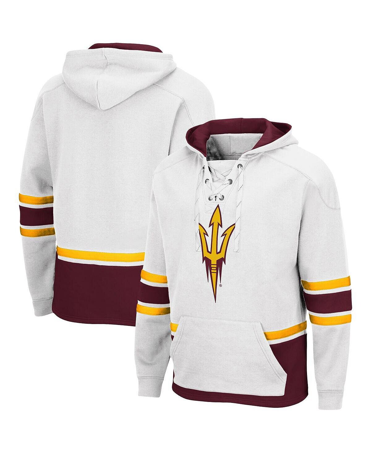 

Мужской белый пуловер с капюшоном Arizona State Sun Devils Lace Up 3.0 Colosseum