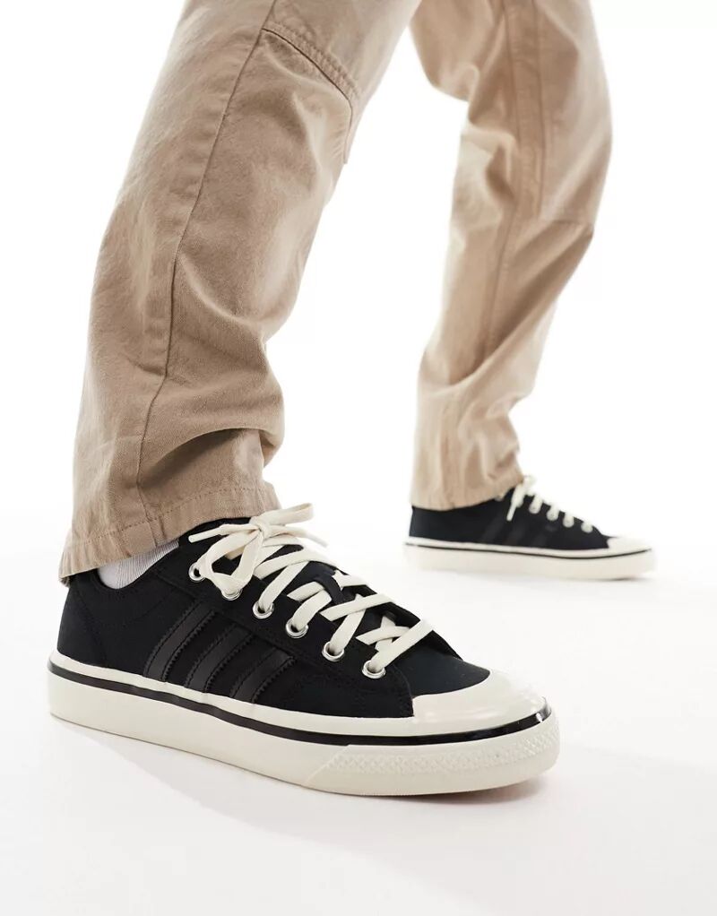 Черно-белые кроссовки adidas Originals Nizza RF