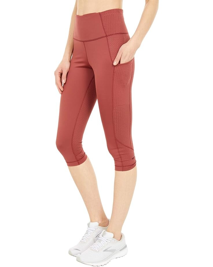 

Брюки Brooks Method 1/2 Crop Tights, цвет Terracotta Print