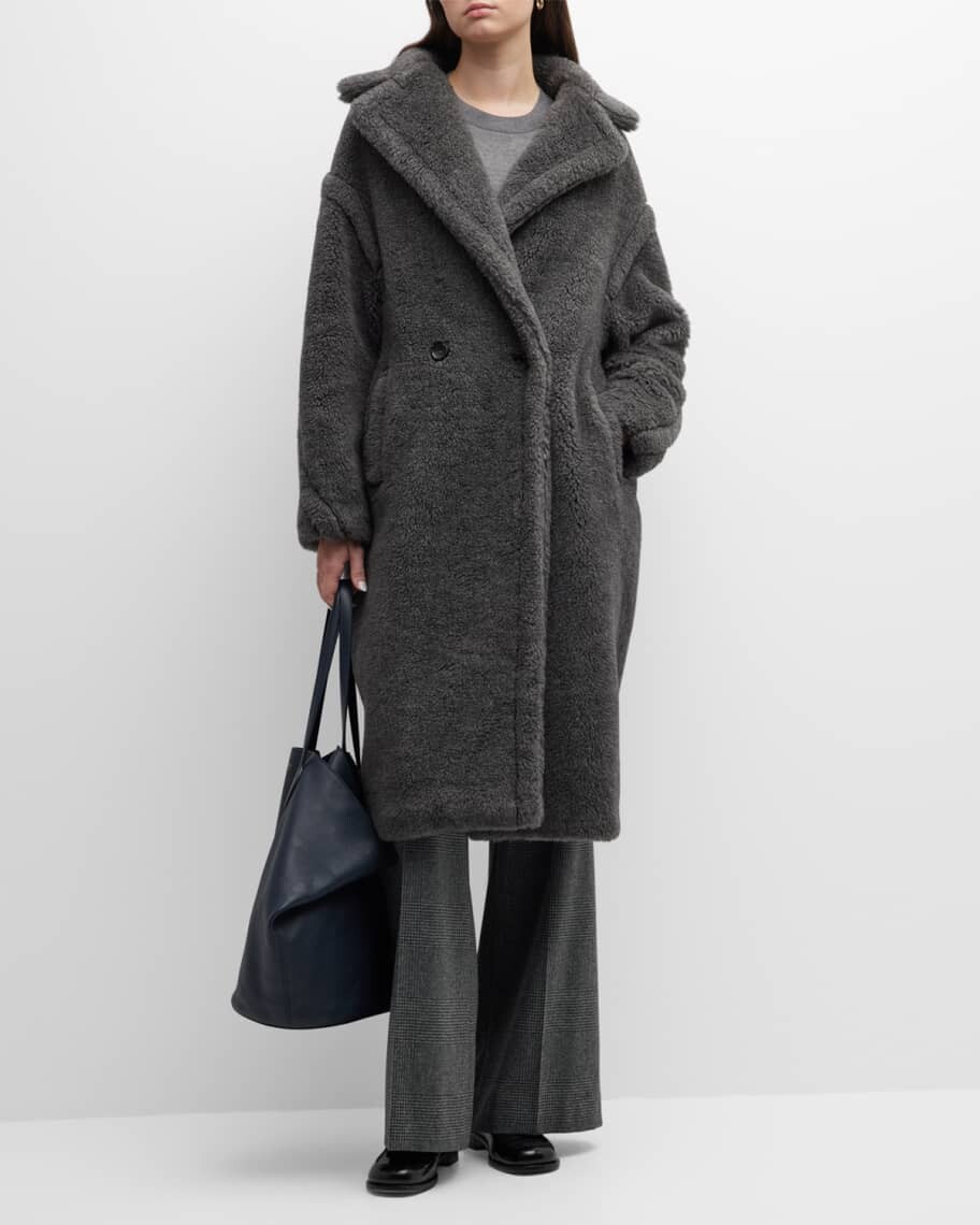 

Длинное пальто из искусственного меха Tedgirl Max Mara, Серый