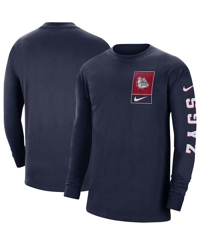 

Мужская темно-синяя футболка с длинным рукавом Gonzaga Bulldogs Seasonal Max90 2-Hit Nike, синий