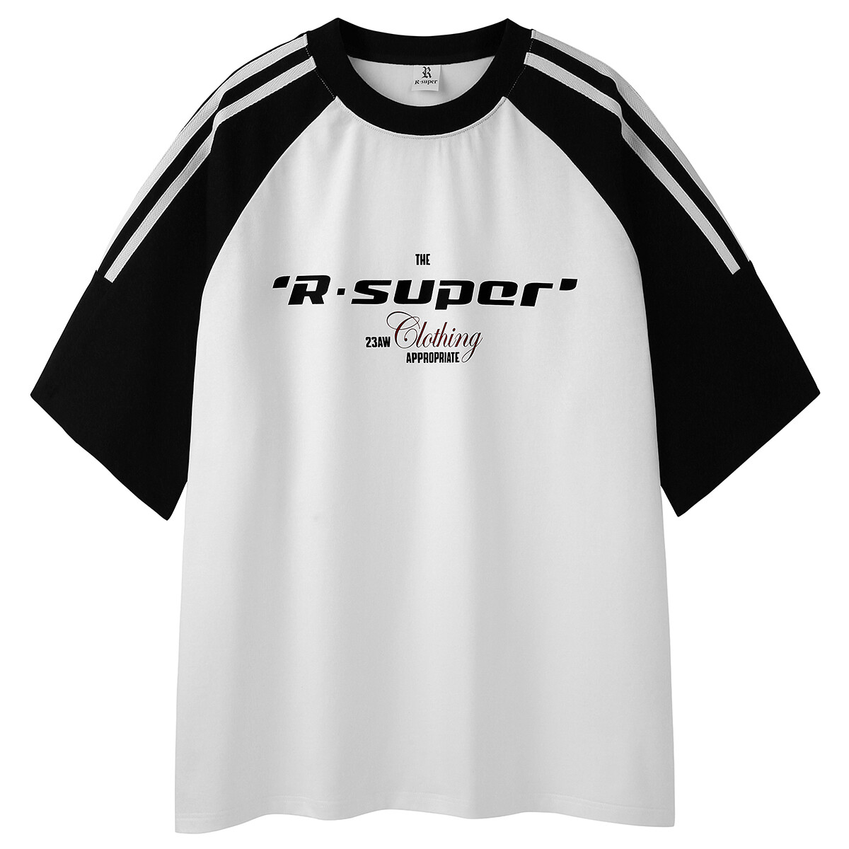 

Футболка унисекс R.super, Черные рукава и белое тело