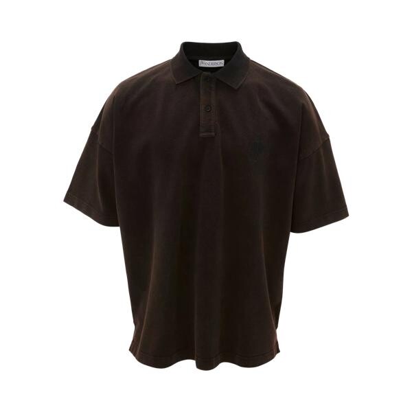 

Футболка polo shirt mit anker motiv charcoal charcoal J.W. Anderson, серый