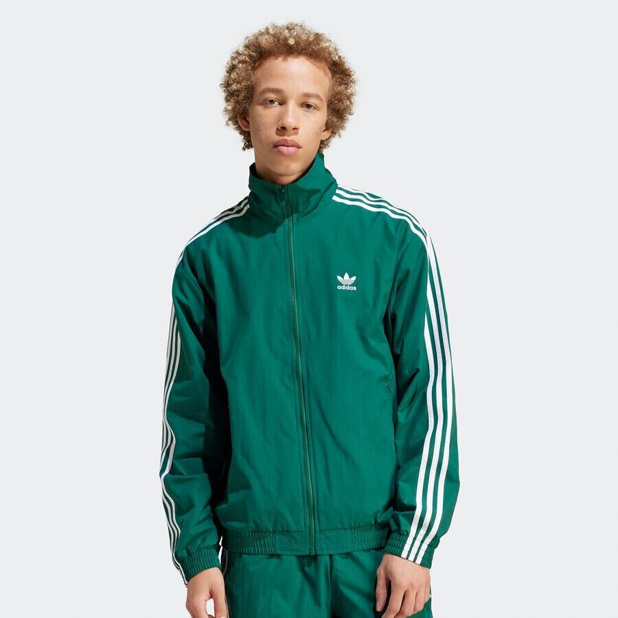 

Тренировочная куртка Firebird из тканого материала с 3 полосками adidas Originals, цвет collegiate green