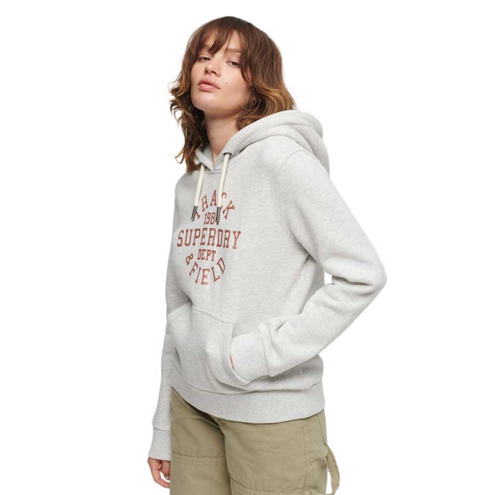 

Худи Superdry College Scripted Graphic, серый