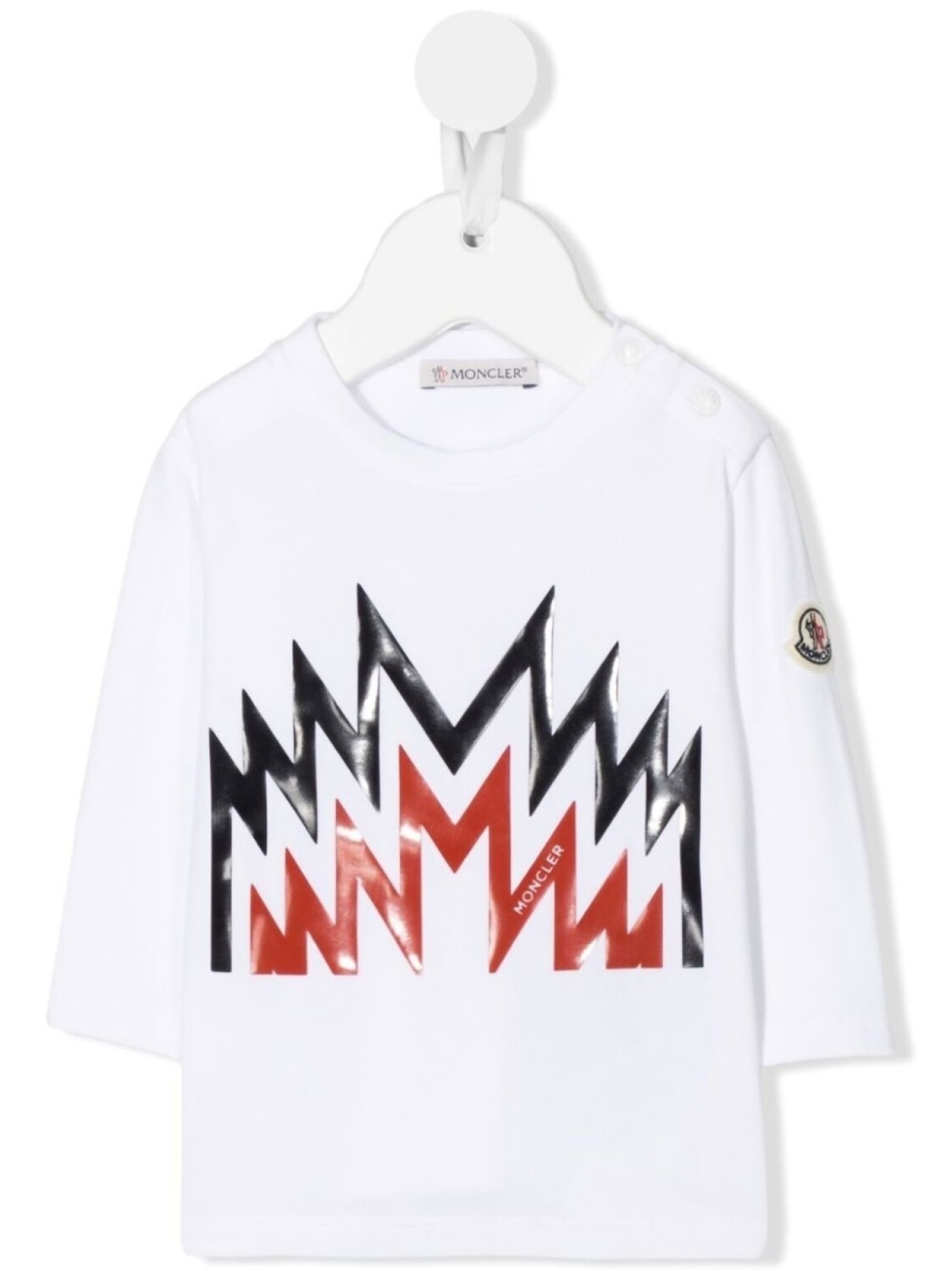 

Moncler Enfant футболка с длинными рукавами и нашивкой-логотипом, белый