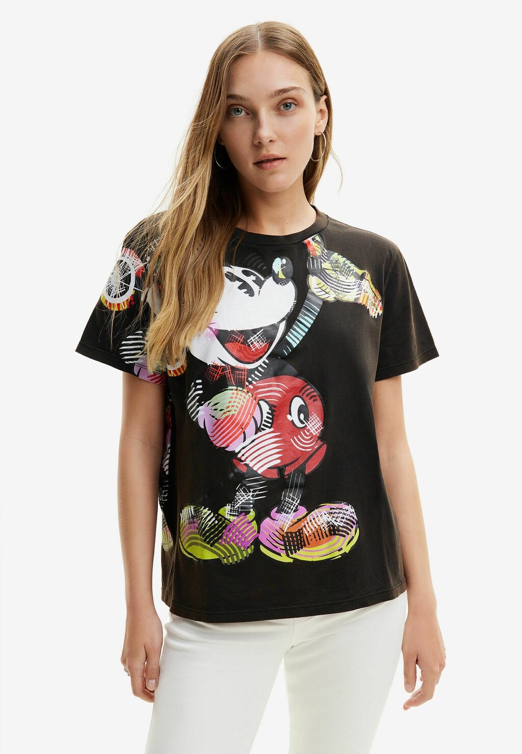 

Футболка с принтом ARTY MICKEY MOUSE Desigual, цвет black