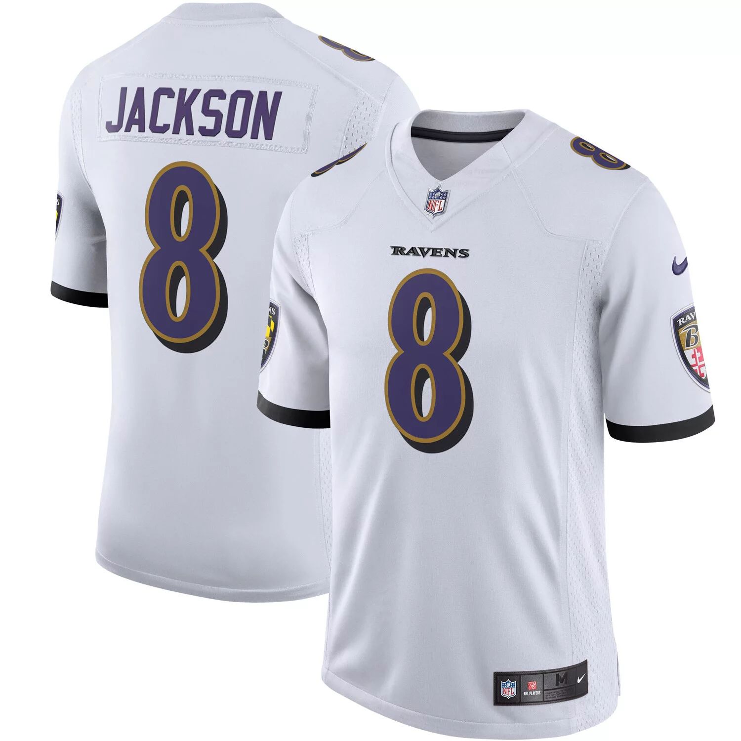 

Мужское белое джерси Lamar Jackson Baltimore Ravens Vapor Limited Nike, Белый