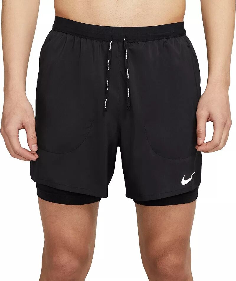 

Мужские шорты для бега 2-в-1 Nike Flex Stride 5 дюймов, черный