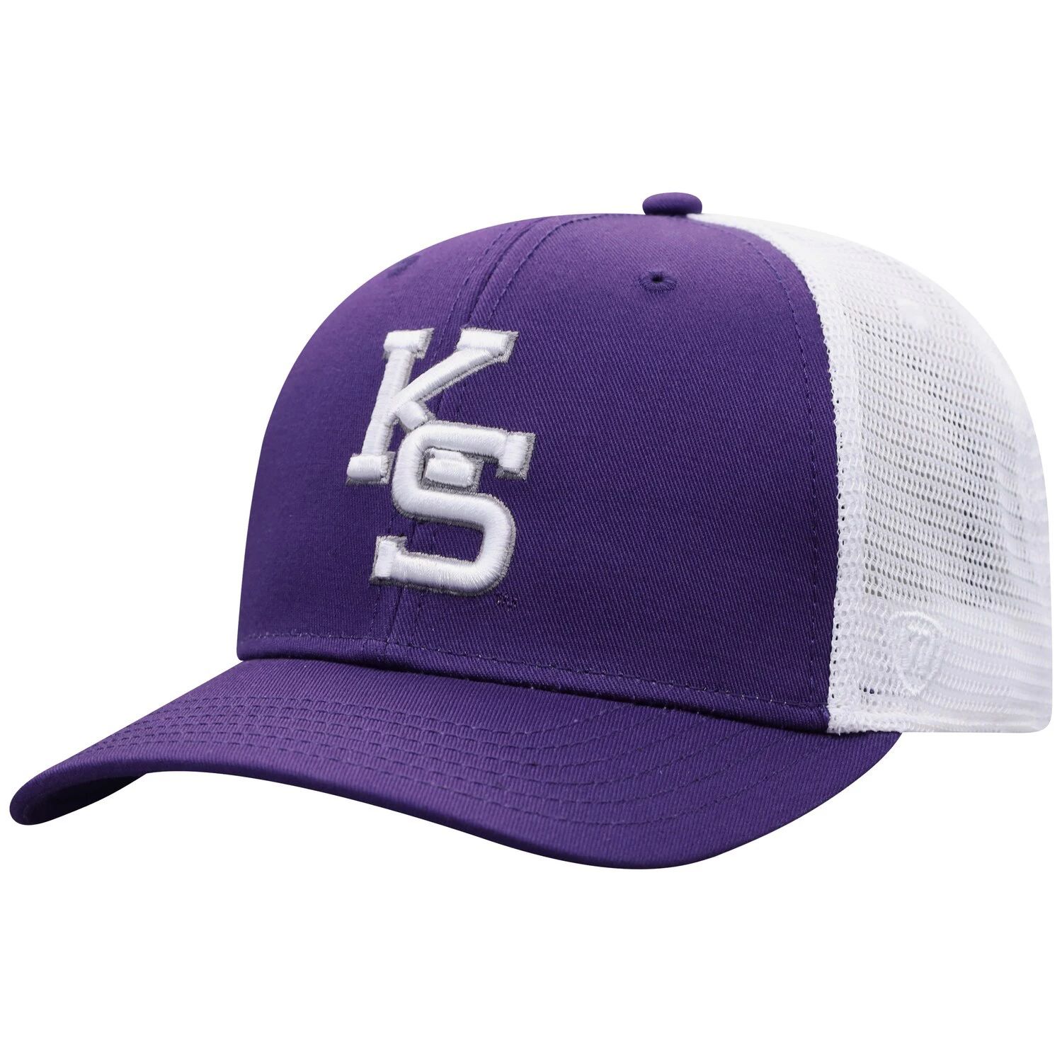 

Мужская кепка Top of the World фиолетового/белого цвета Kansas State Wildcats Trucker Snapback