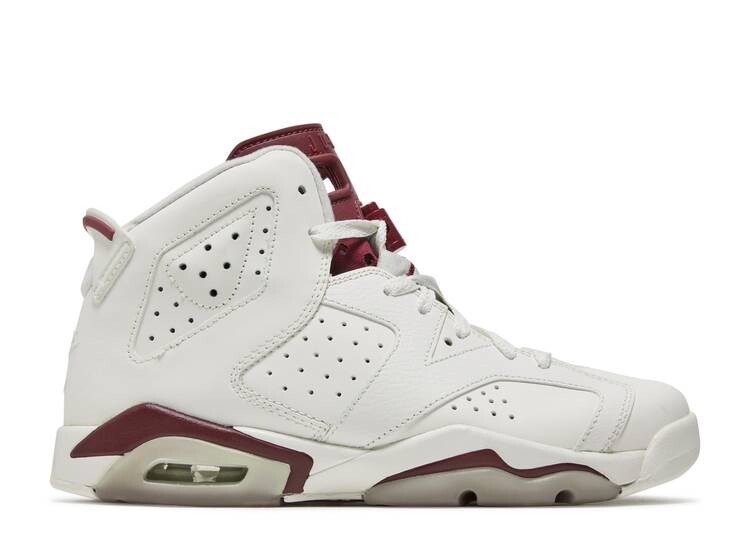 

Кроссовки AIR JORDAN 6 RETRO OG BG 'MAROON' 2015, белый