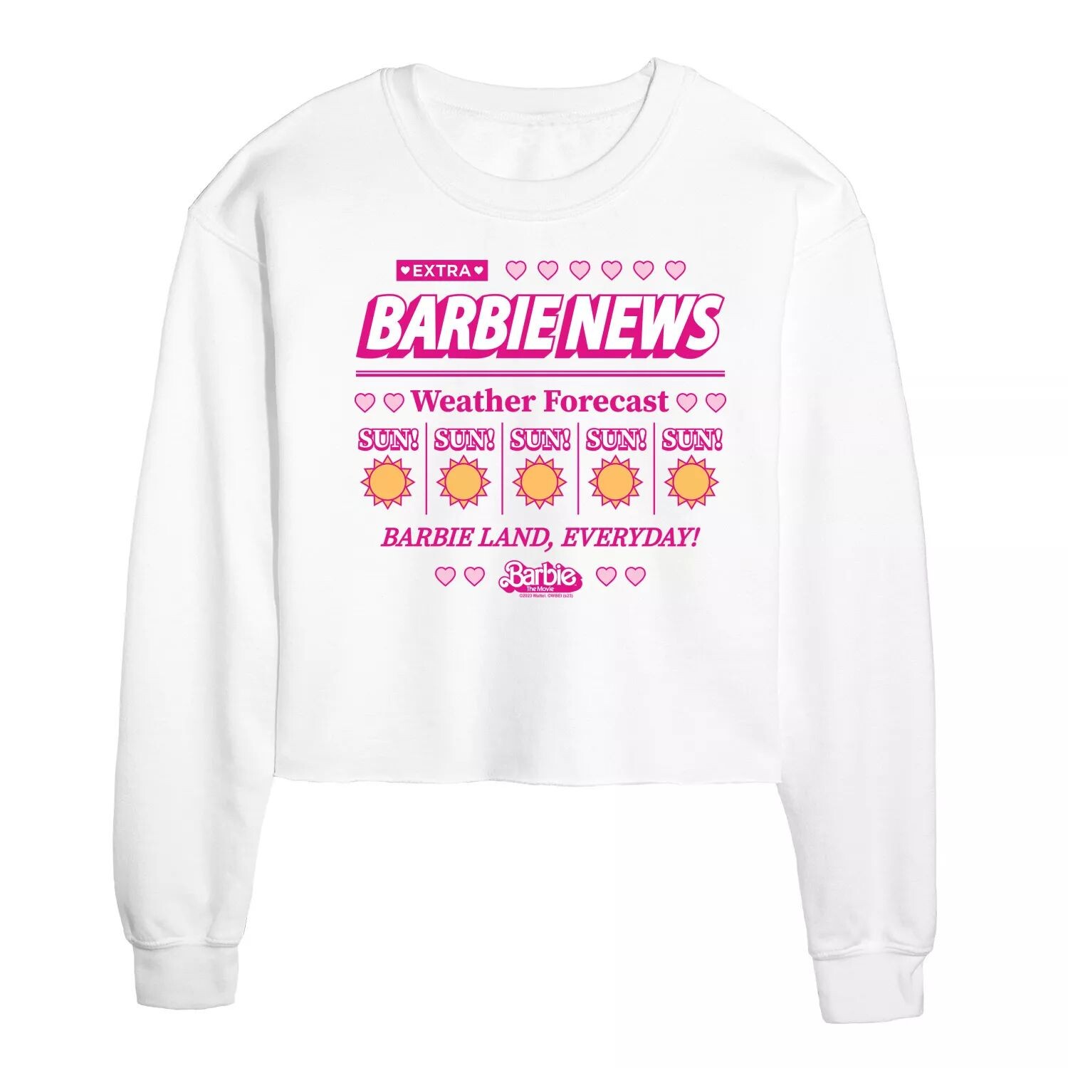 

Футболка с прогнозом погоды для подростков Barbie The Movie Licensed Character, белый
