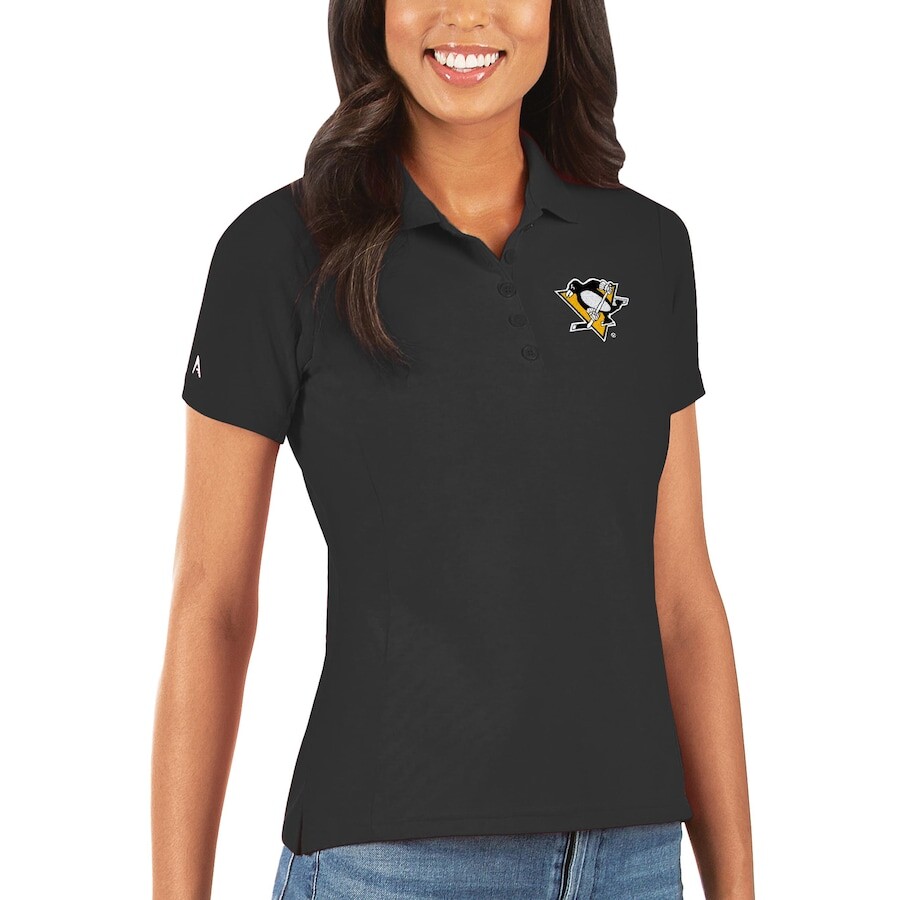 

Поло с коротким рукавом Antigua Pittsburgh Penguins, черный