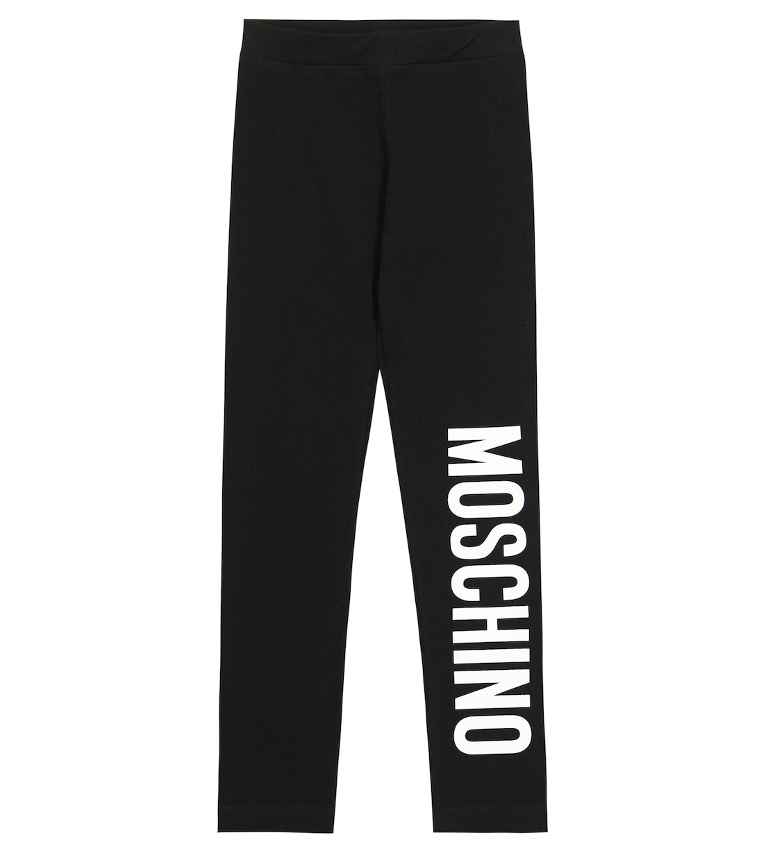 

Леггинсы из хлопкового джерси с логотипом Moschino, черный