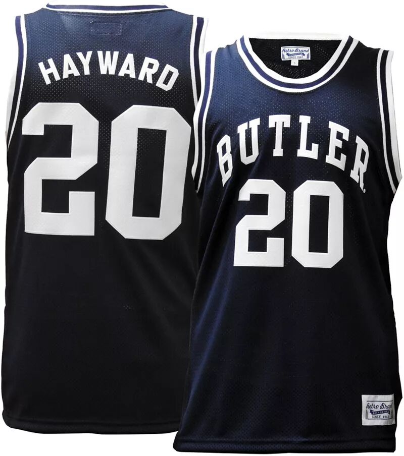 Мужская Retro Brand Баскетбольная майка Butler Bulldogs Gordon Hayward # 20, синяя копия