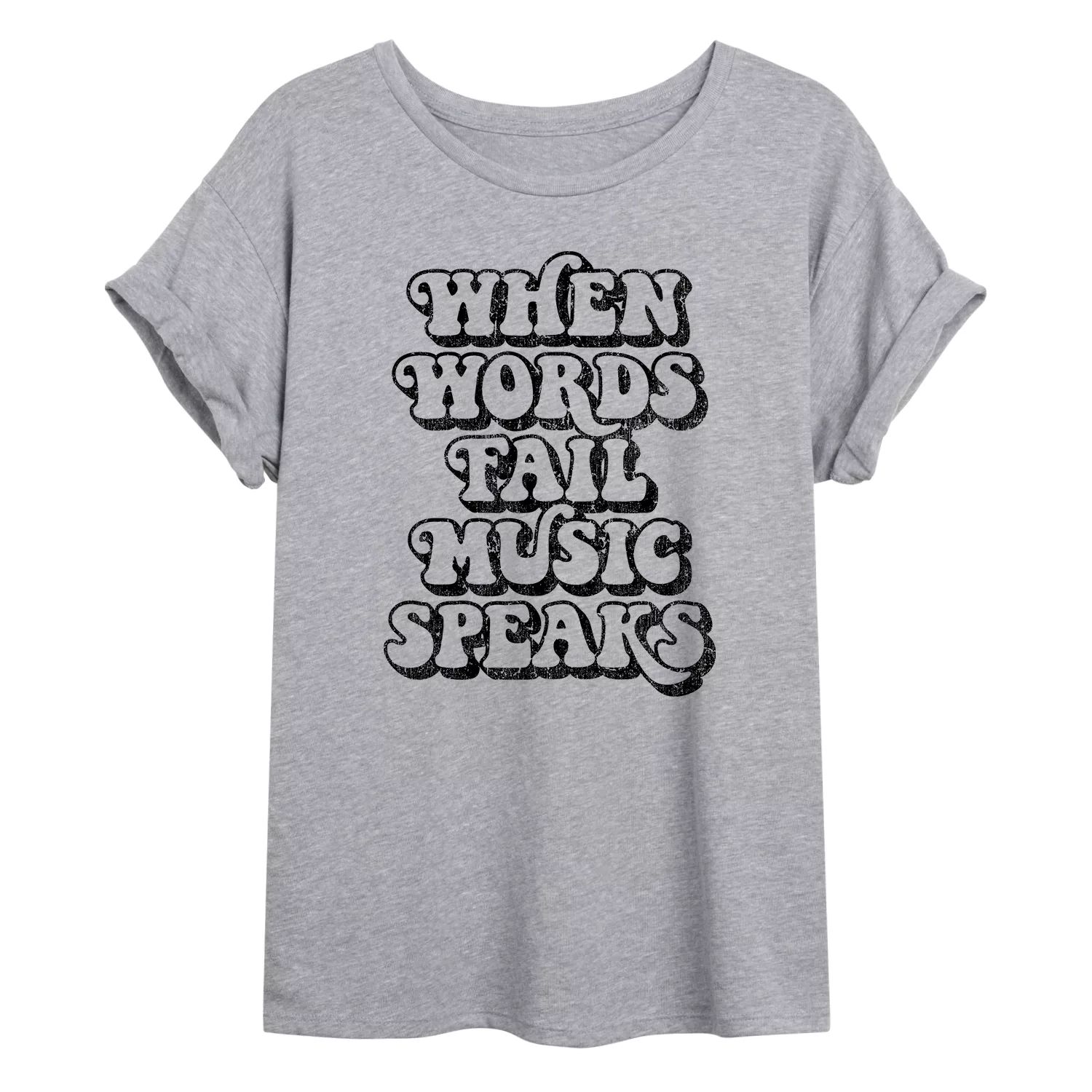 Размерная футболка с рисунком Juniors' Music Speaks Licensed Character
