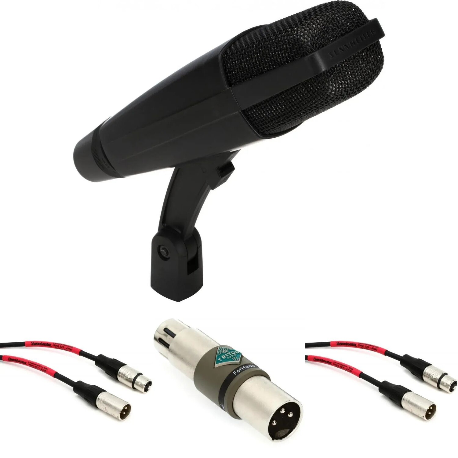 

Комплект динамического микрофона Sennheiser MD 421-II со встроенным предусилителем и кабелем