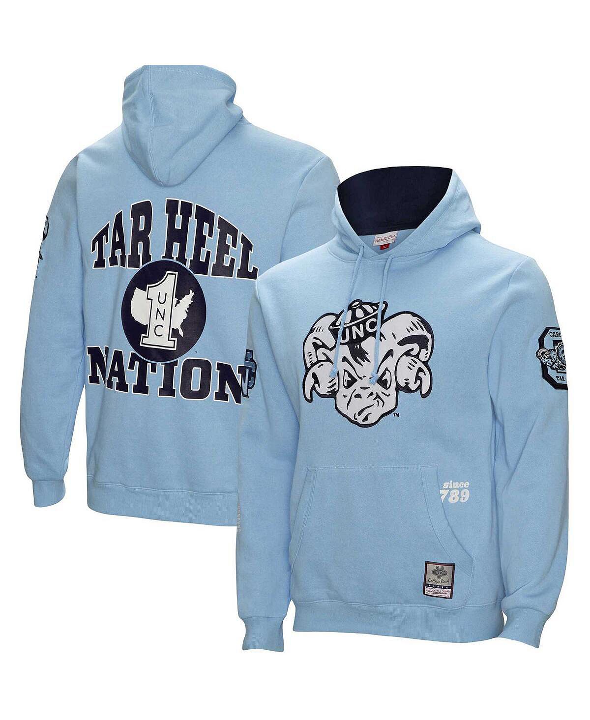 

Мужской пуловер с капюшоном Carolina Blue North Carolina Tar Heels Team Origins Mitchell & Ness