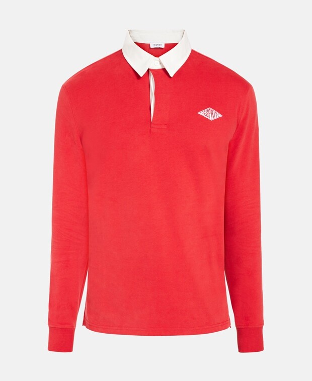 

Рубашка поло с длинными рукавами Esprit, темно-красный